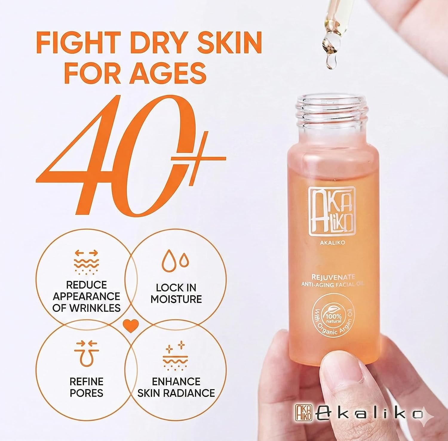 akaliko rejuvenate anti ageing facial oil 2 AKALIKO Rejuvenate Anti-Aging Facial Oil, 30 ml - Image 2