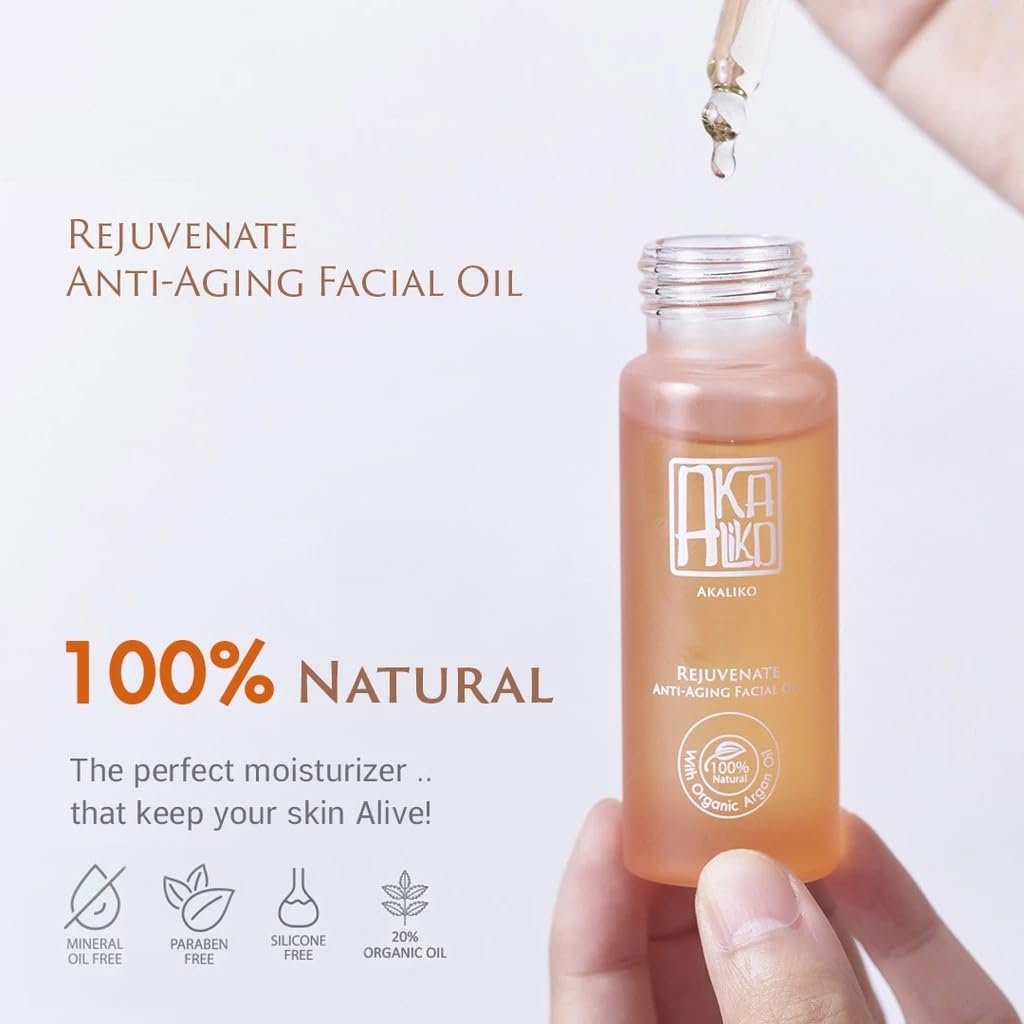 akaliko rejuvenate anti ageing facial oil 3 AKALIKO Rejuvenate Anti-Aging Facial Oil, 30 ml - Image 3