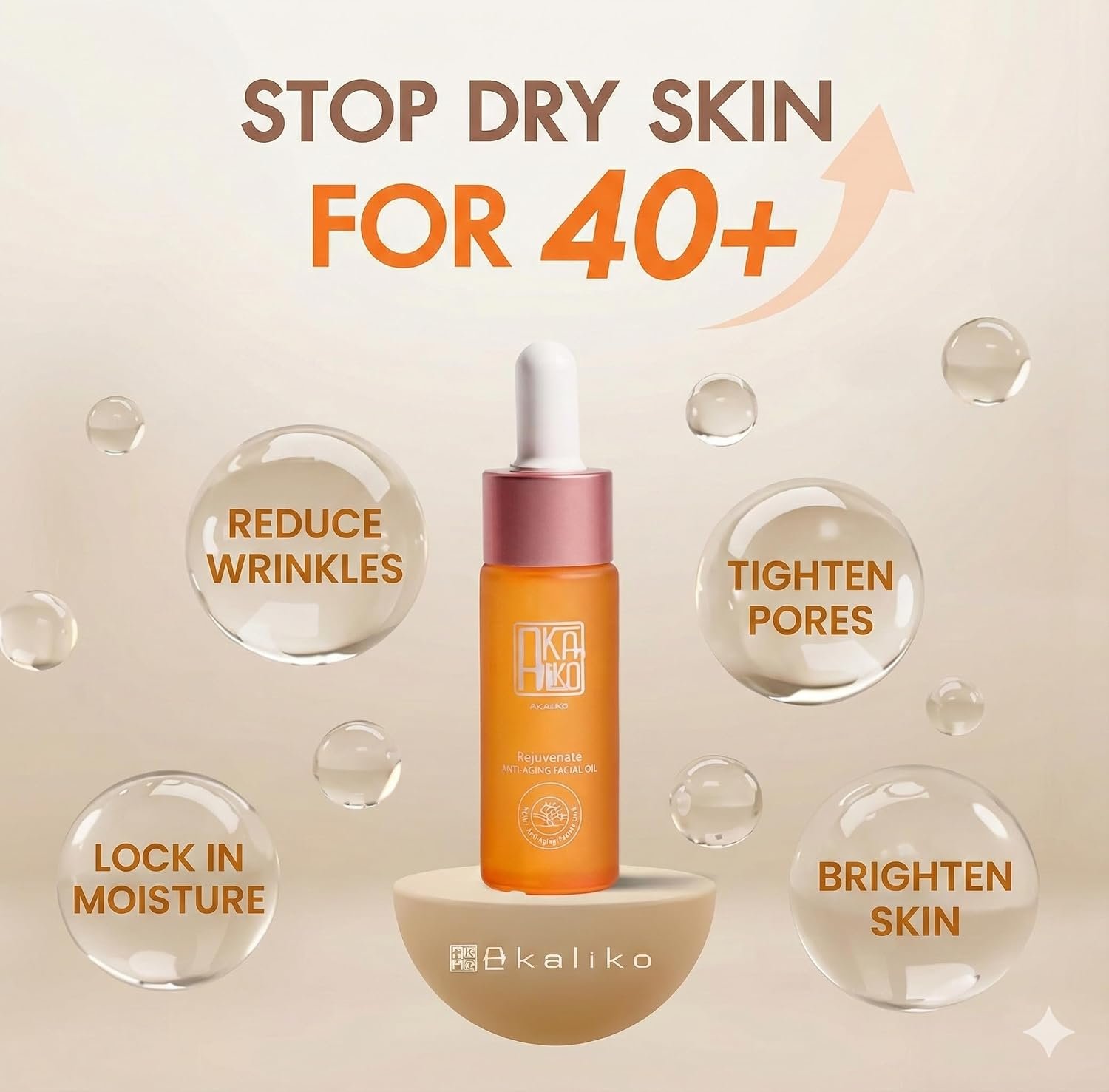 akaliko rejuvenate anti ageing facial oil 5 AKALIKO Rejuvenate Anti-Aging Facial Oil, 30 ml - Image 5